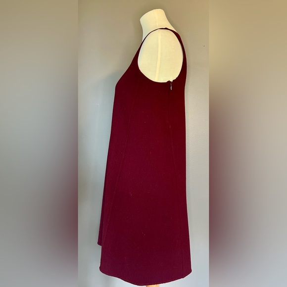 NWOT THEORY Kestel Saxton Sumac Virgin Wool Shift Dress Maroon Size Petite - Picture 6 of 10